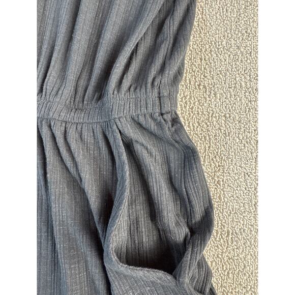 NWT Z Supply Lycra Henley Romper Medium Black Long Sleeve Ribbed Casual Lounge - Picture 5 of 12